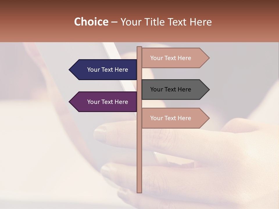 Smartphone In Hands PowerPoint Template