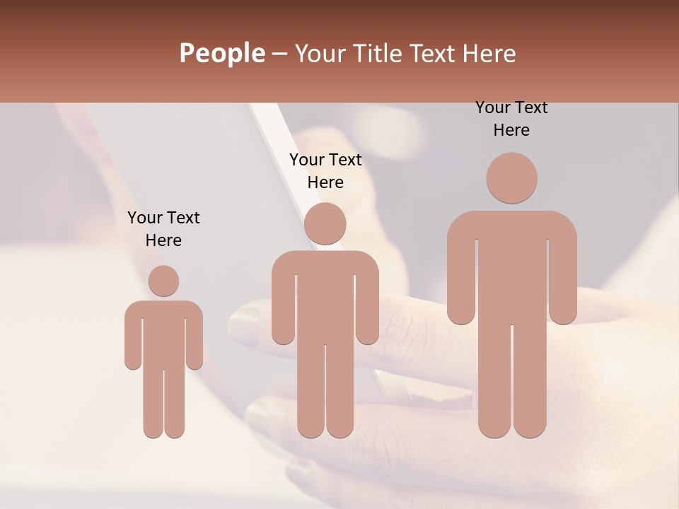 Smartphone In Hands PowerPoint Template