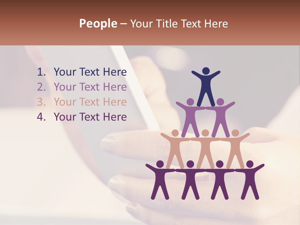 Smartphone In Hands PowerPoint Template