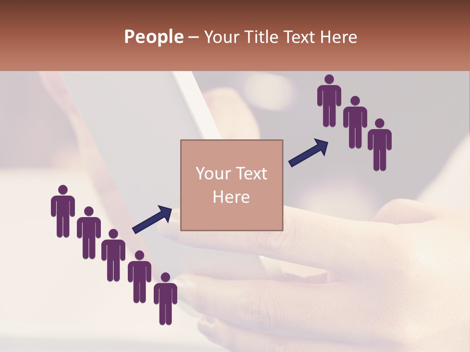 Smartphone In Hands PowerPoint Template