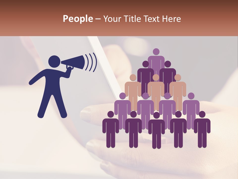 Smartphone In Hands PowerPoint Template