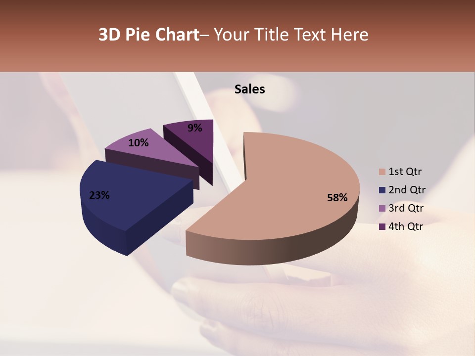 Smartphone In Hands PowerPoint Template