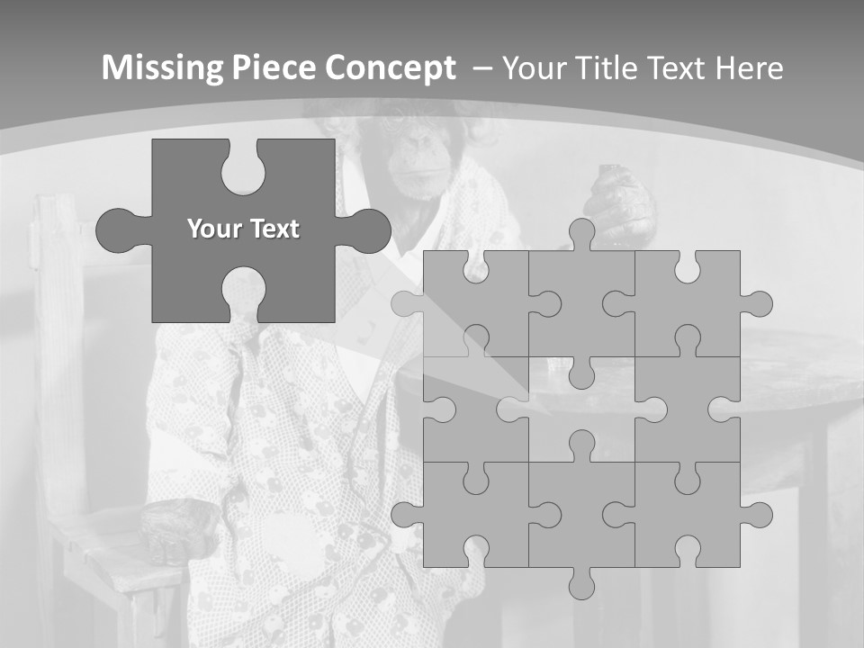 Monkey At The Table PowerPoint Template