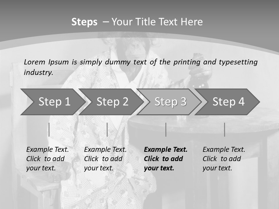 Monkey At The Table PowerPoint Template