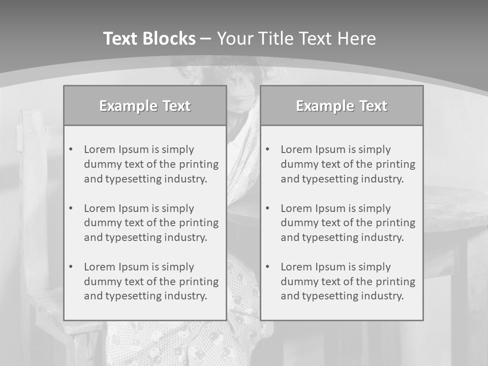 Monkey At The Table PowerPoint Template