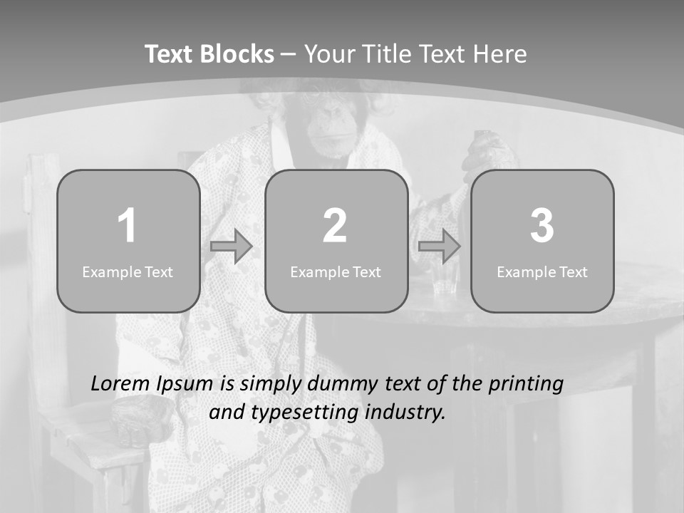 Monkey At The Table PowerPoint Template