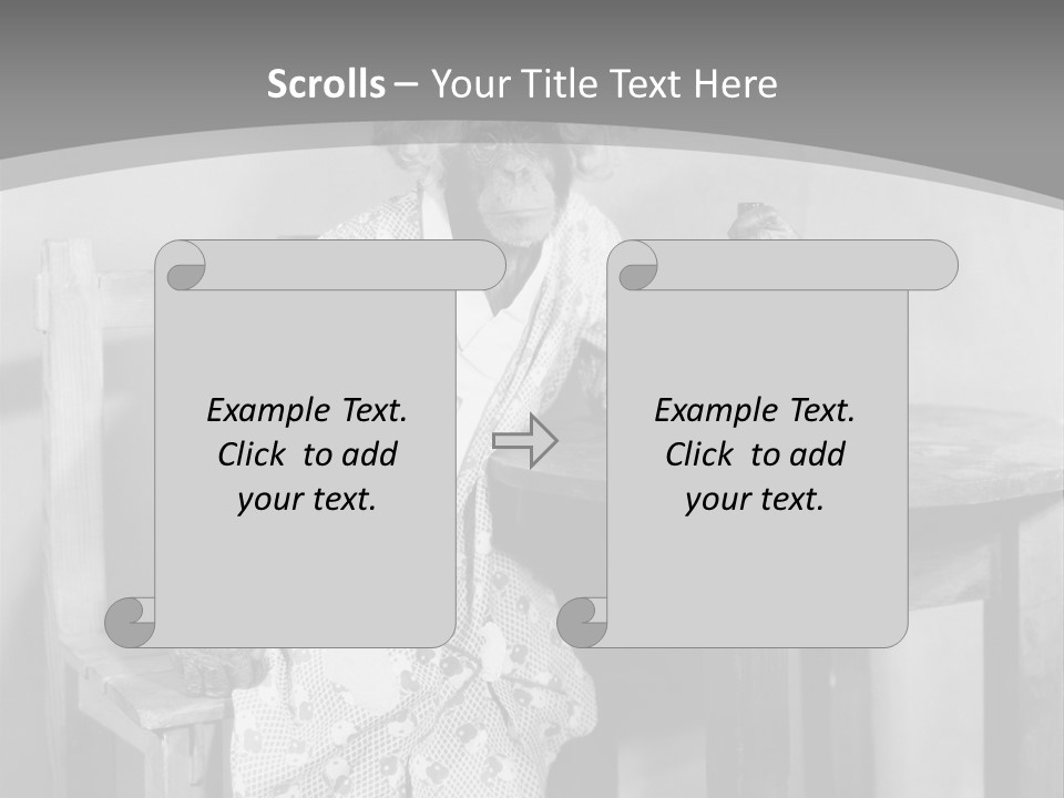 Monkey At The Table PowerPoint Template