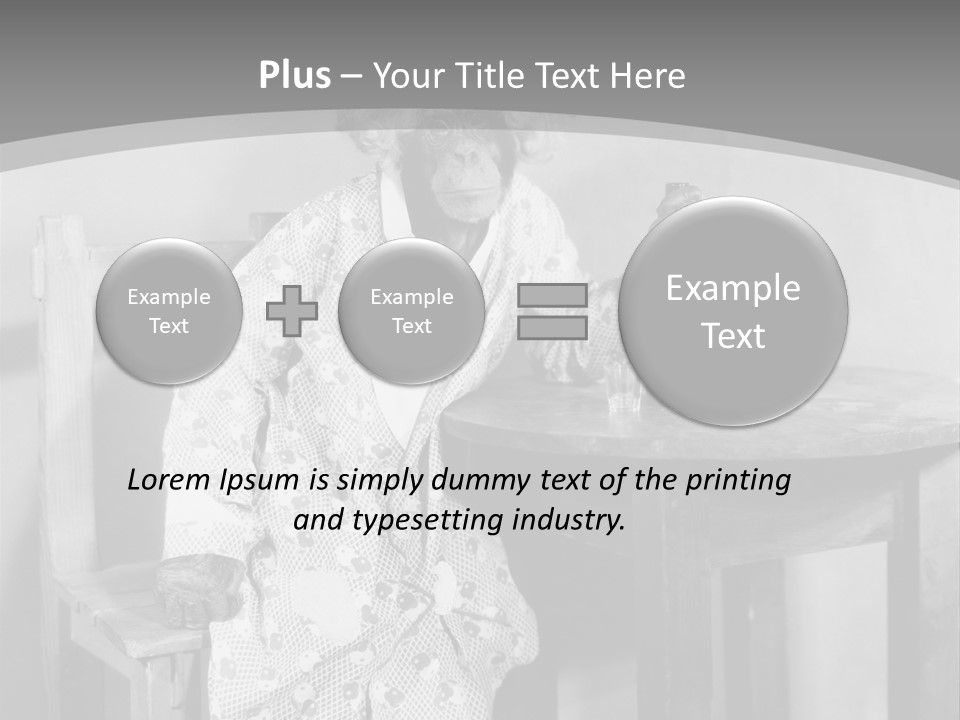 Monkey At The Table PowerPoint Template