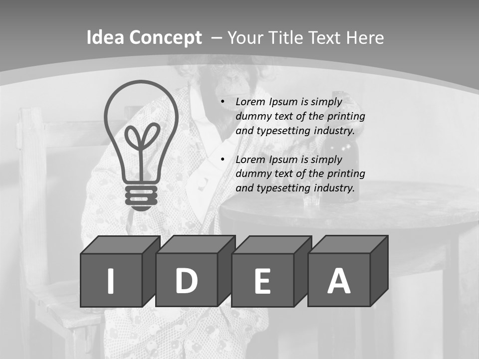 Monkey At The Table PowerPoint Template