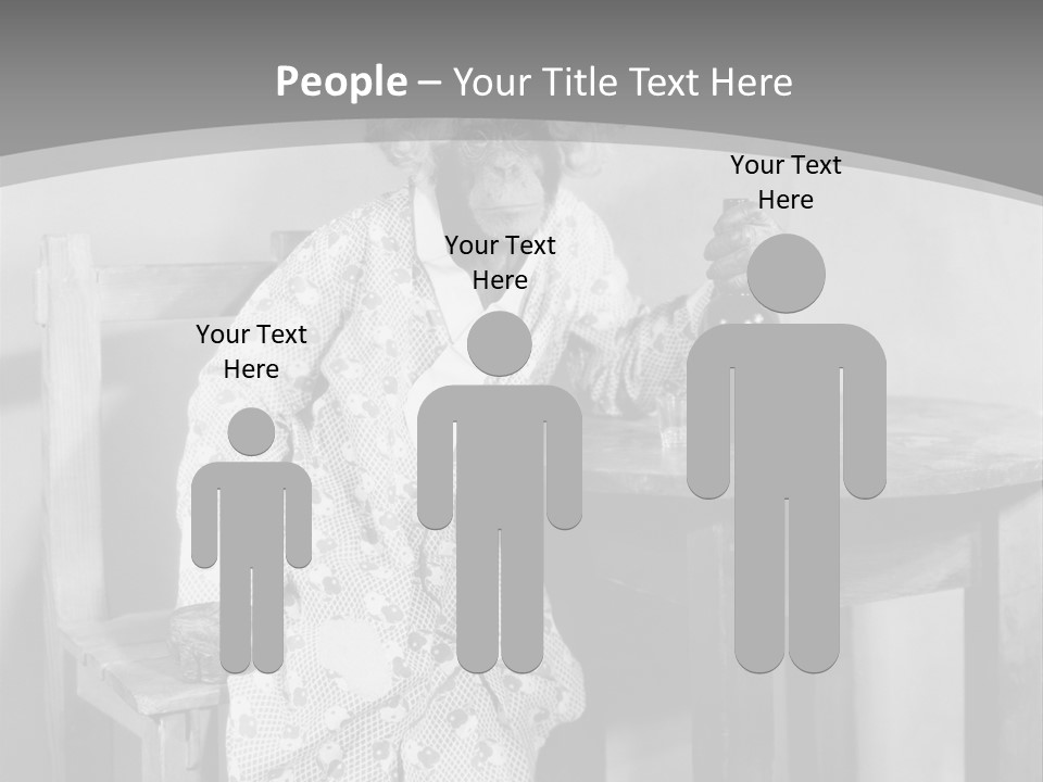 Monkey At The Table PowerPoint Template