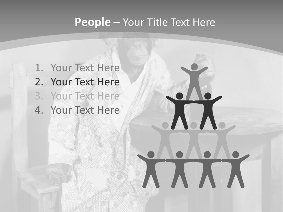 Monkey At The Table PowerPoint Template