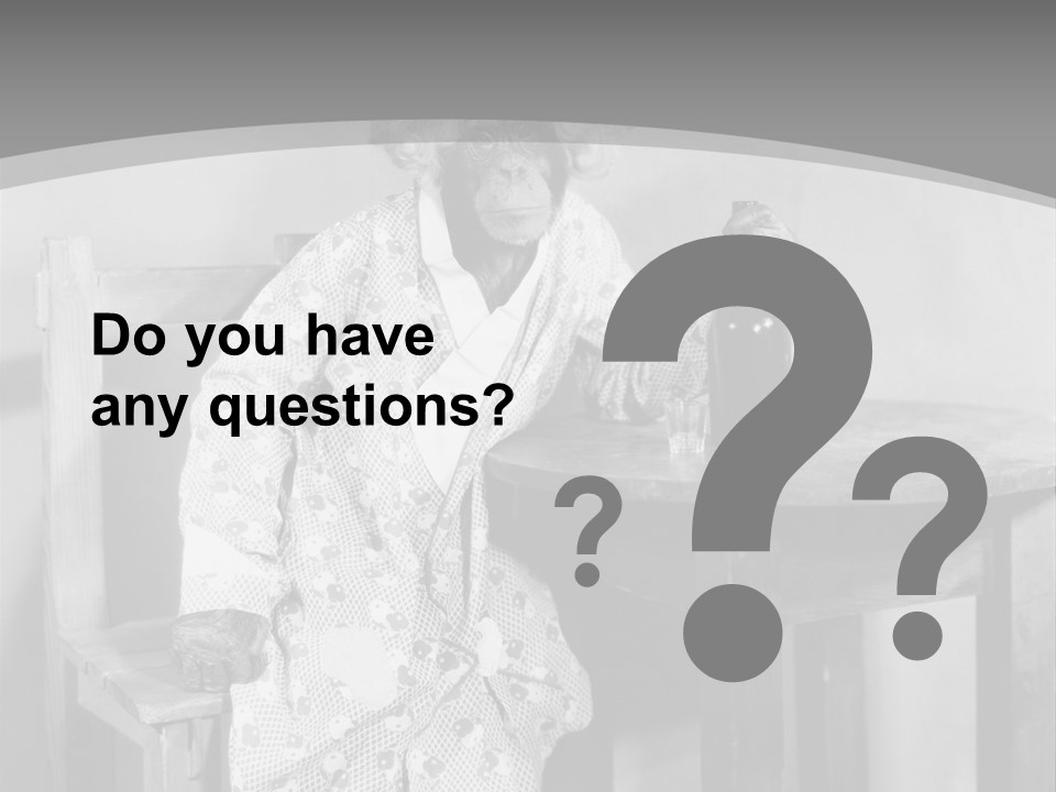 Monkey At The Table PowerPoint Template