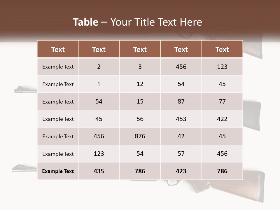 Rifle Weapon PowerPoint Template