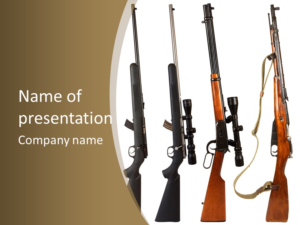 Rifle Weapon PowerPoint Template