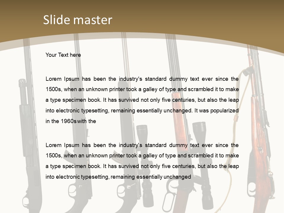 Rifle Weapon PowerPoint Template