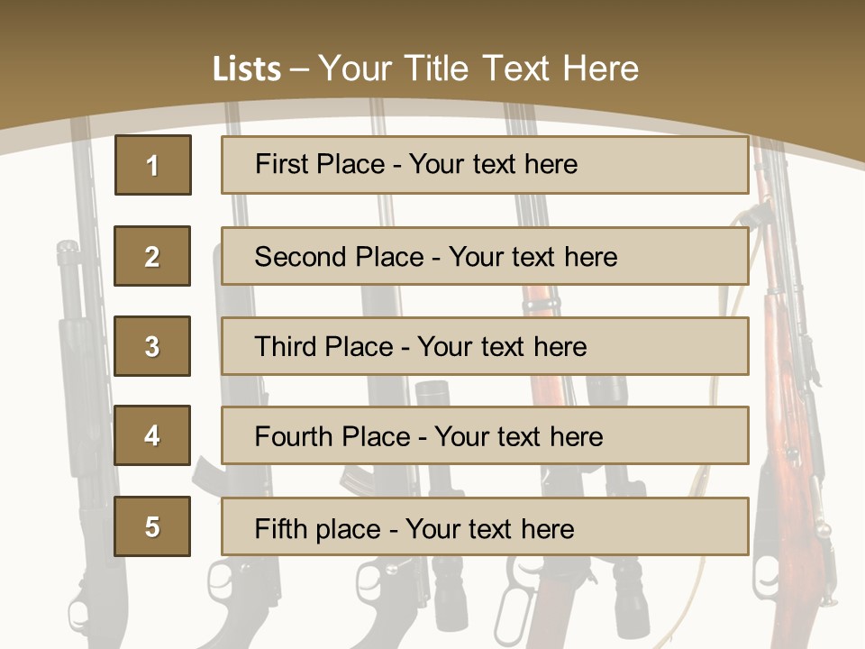 Rifle Weapon PowerPoint Template