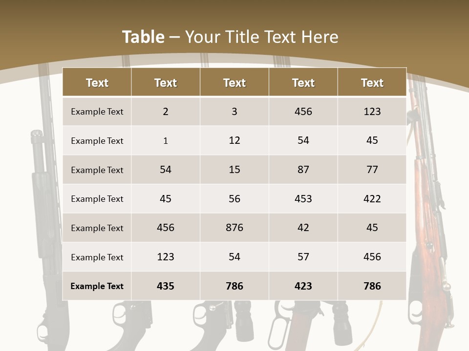 Rifle Weapon PowerPoint Template
