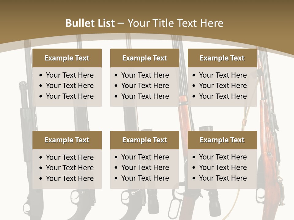 Rifle Weapon PowerPoint Template