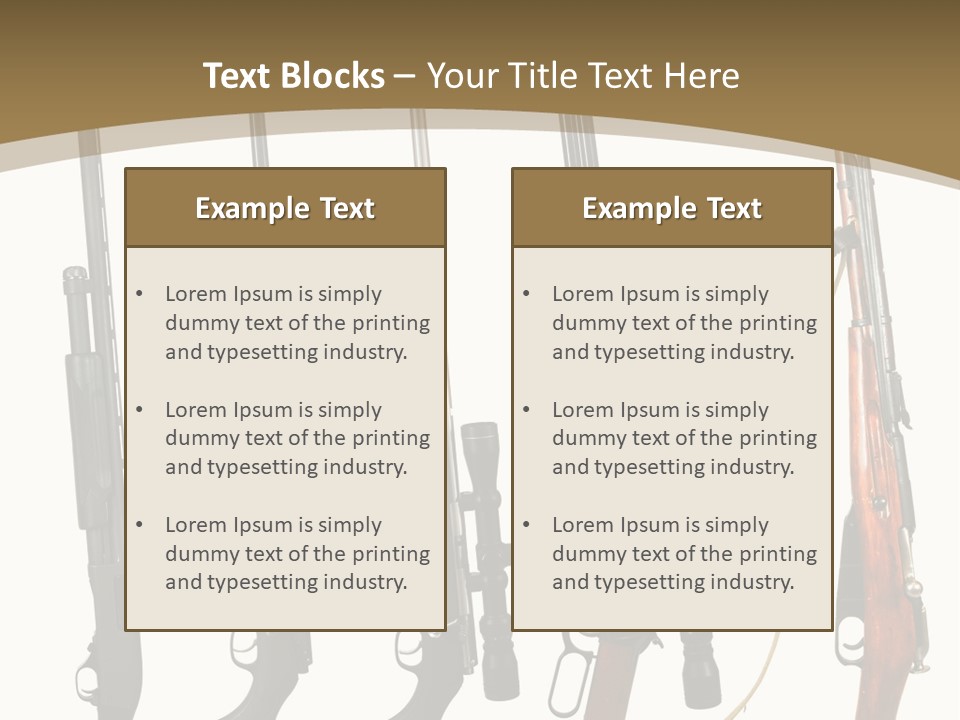 Rifle Weapon PowerPoint Template