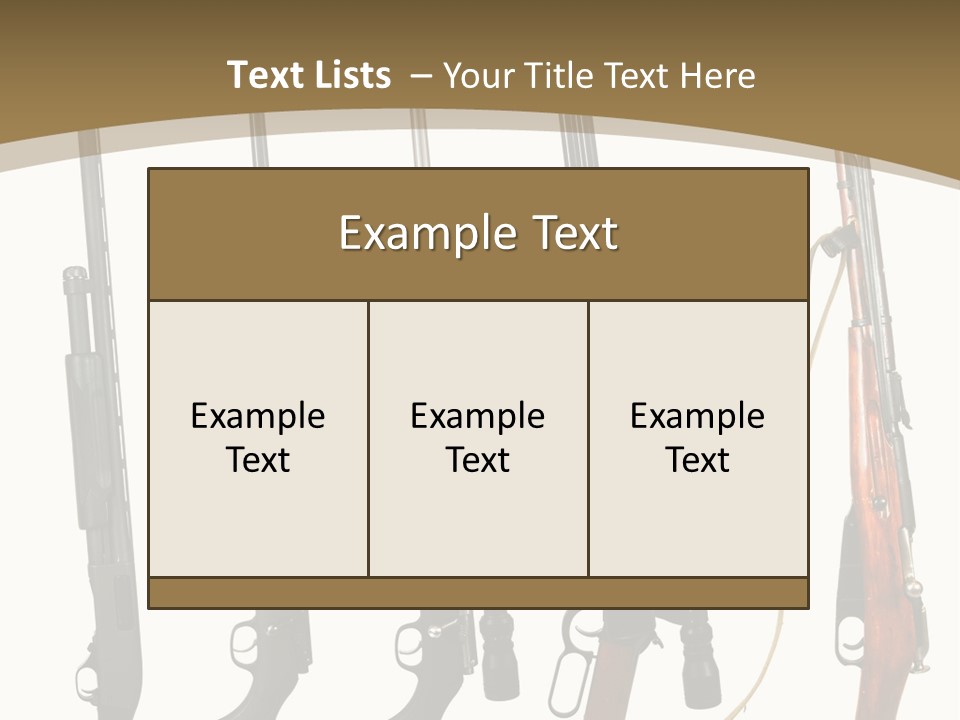 Rifle Weapon PowerPoint Template