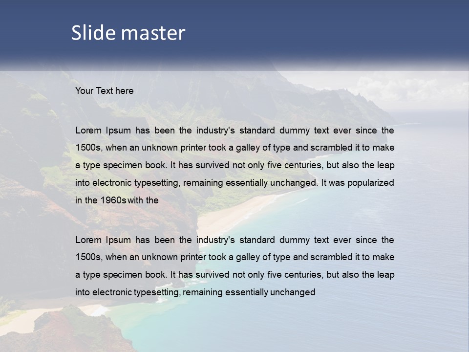 Mountains By The Sea PowerPoint Template