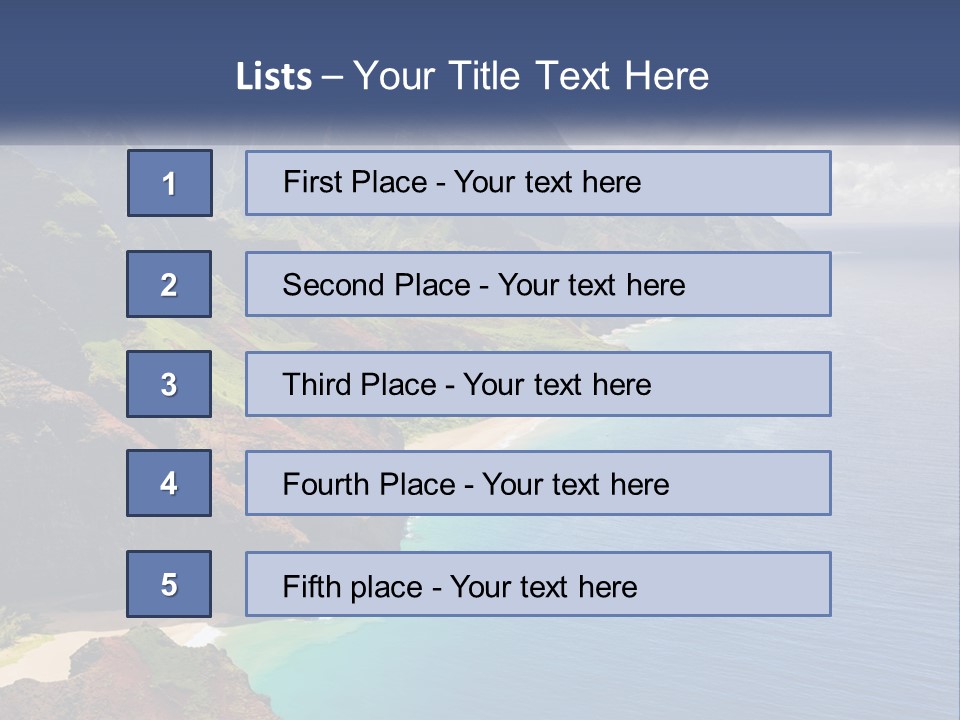 Mountains By The Sea PowerPoint Template