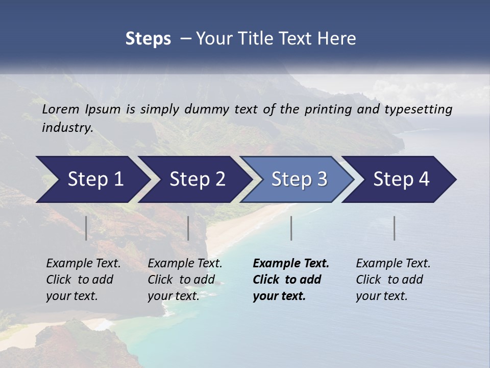Mountains By The Sea PowerPoint Template