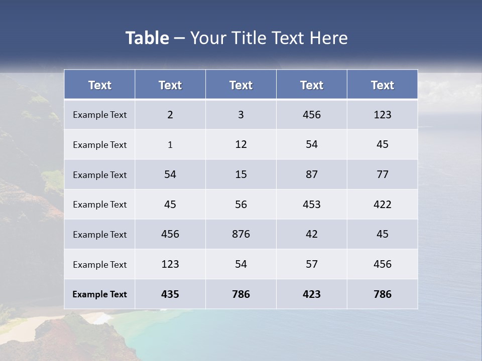 Mountains By The Sea PowerPoint Template