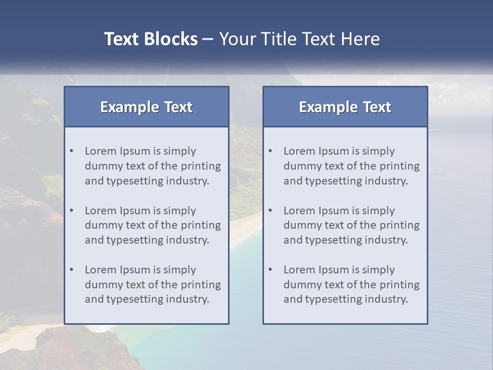 Mountains By The Sea PowerPoint Template