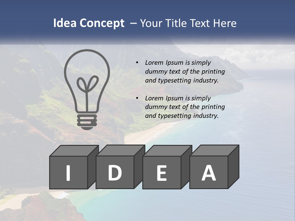 Mountains By The Sea PowerPoint Template