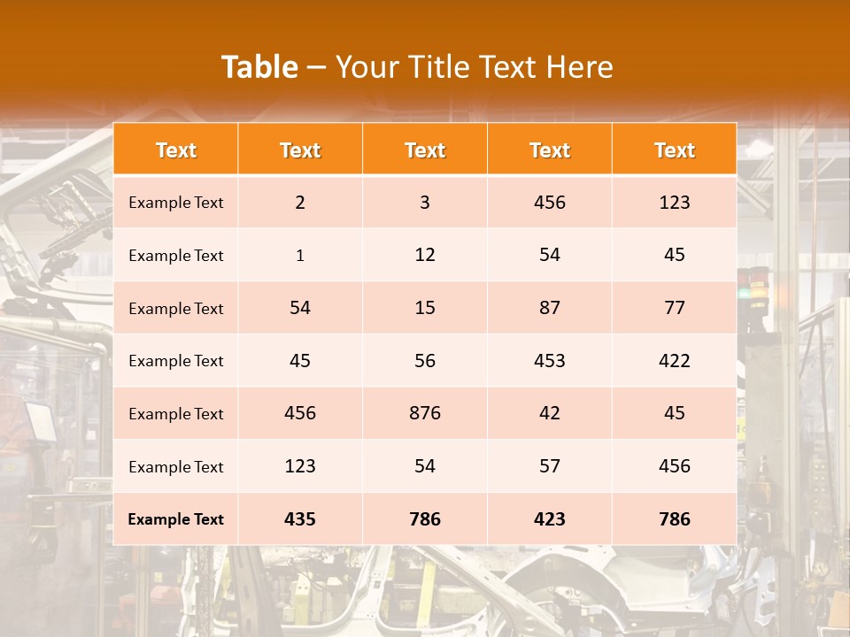 Car Assembly PowerPoint Template