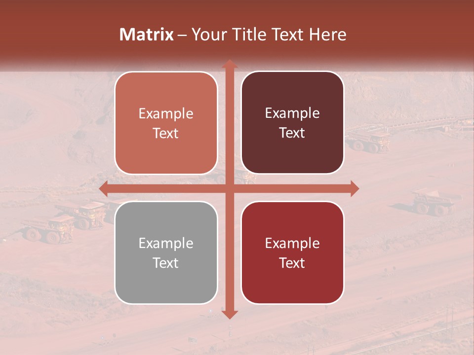 Trucks In The Quarry PowerPoint Template