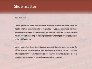 Trucks In The Quarry PowerPoint Template