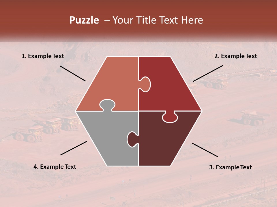 Trucks In The Quarry PowerPoint Template