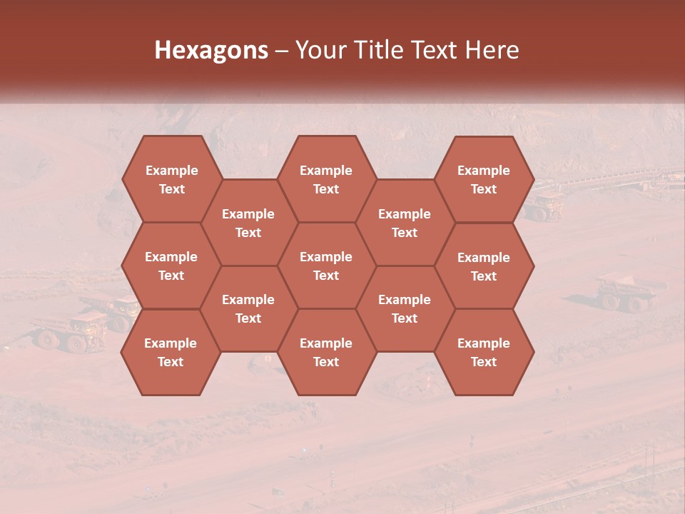 Trucks In The Quarry PowerPoint Template