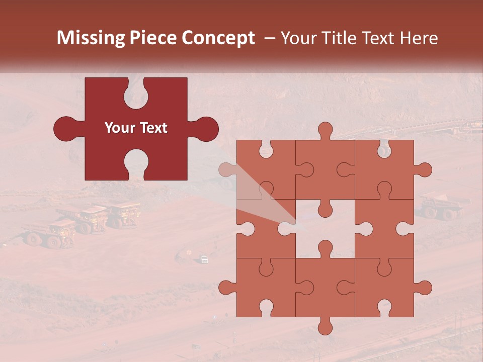Trucks In The Quarry PowerPoint Template