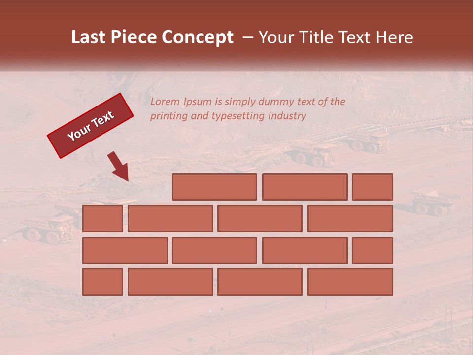 Trucks In The Quarry PowerPoint Template