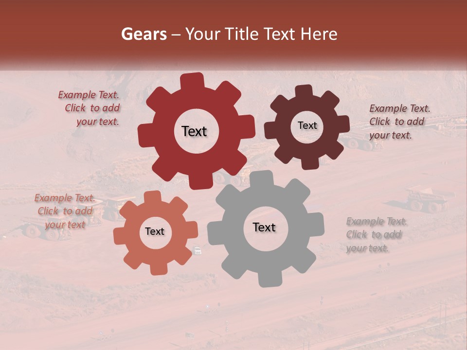 Trucks In The Quarry PowerPoint Template