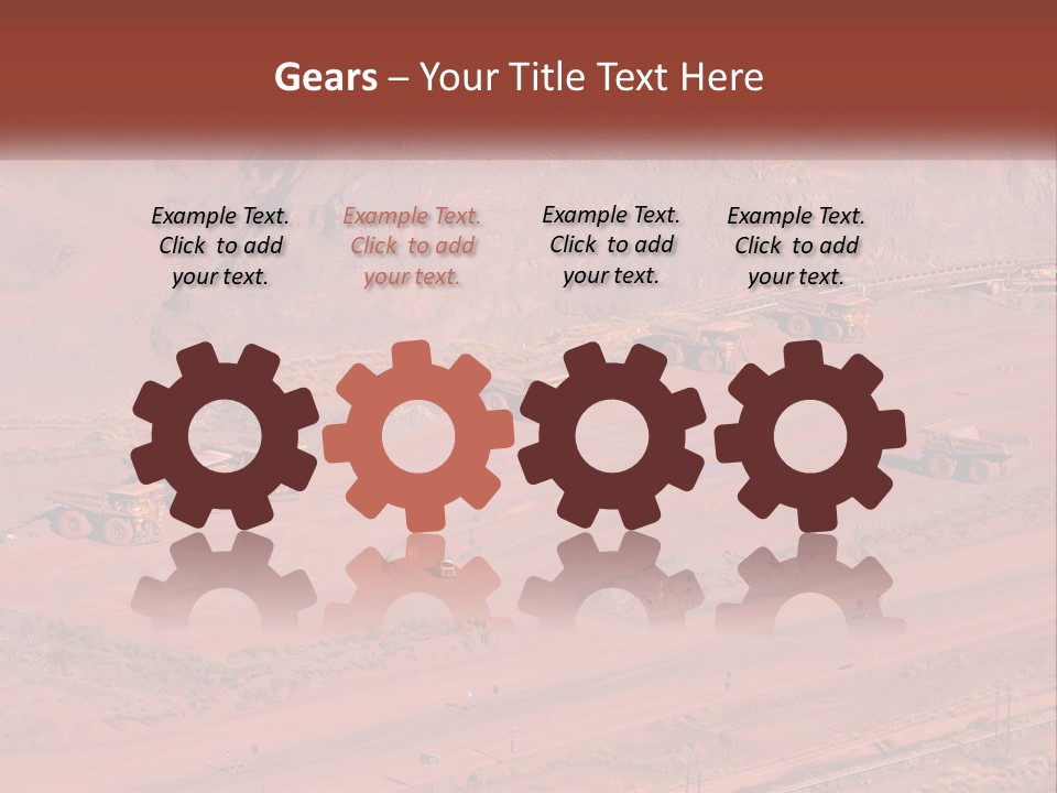 Trucks In The Quarry PowerPoint Template