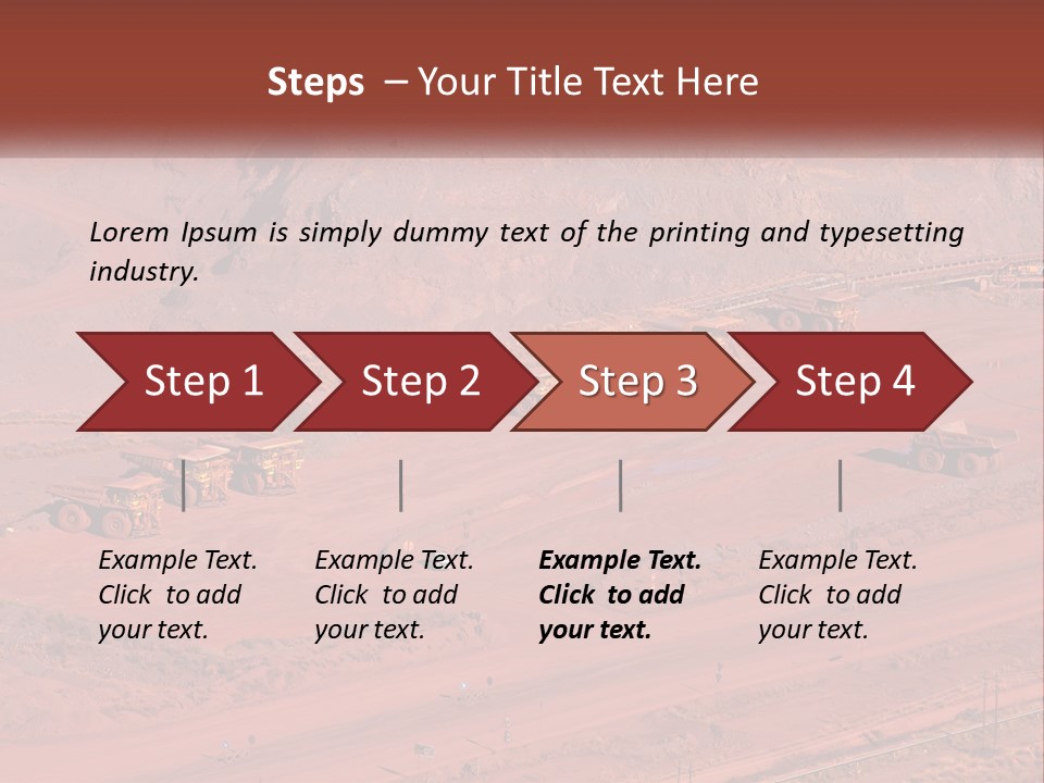 Trucks In The Quarry PowerPoint Template