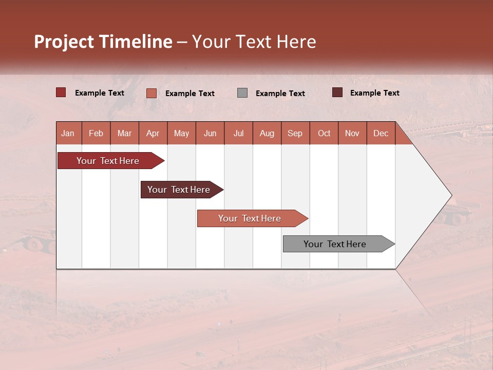 Trucks In The Quarry PowerPoint Template