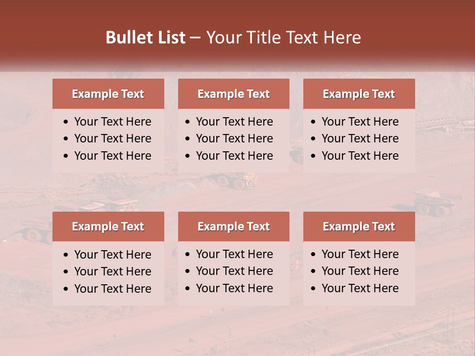 Trucks In The Quarry PowerPoint Template