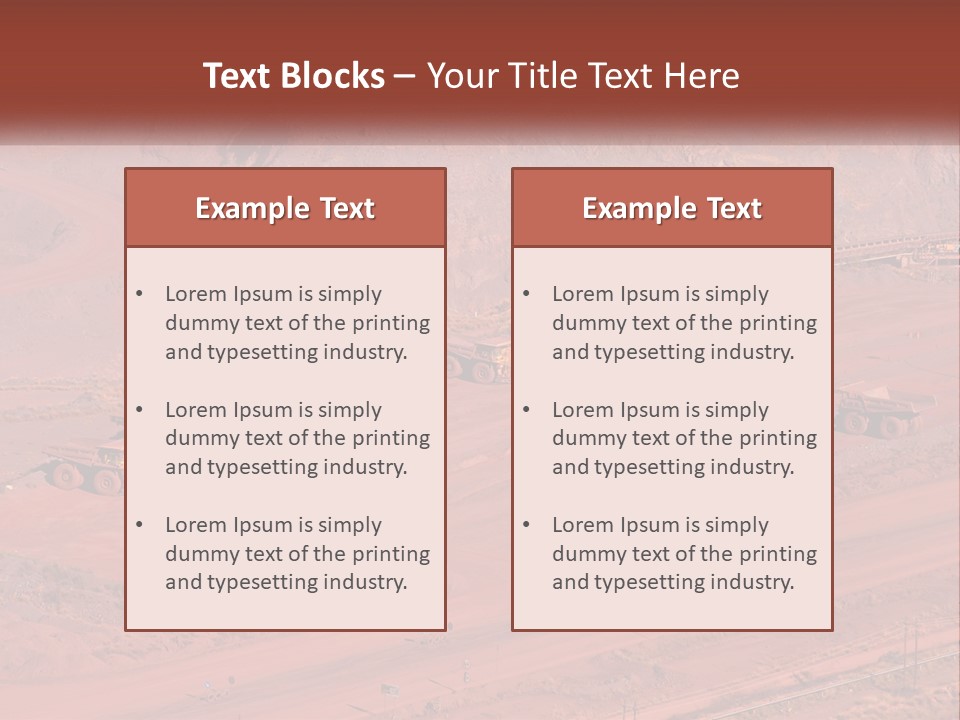 Trucks In The Quarry PowerPoint Template