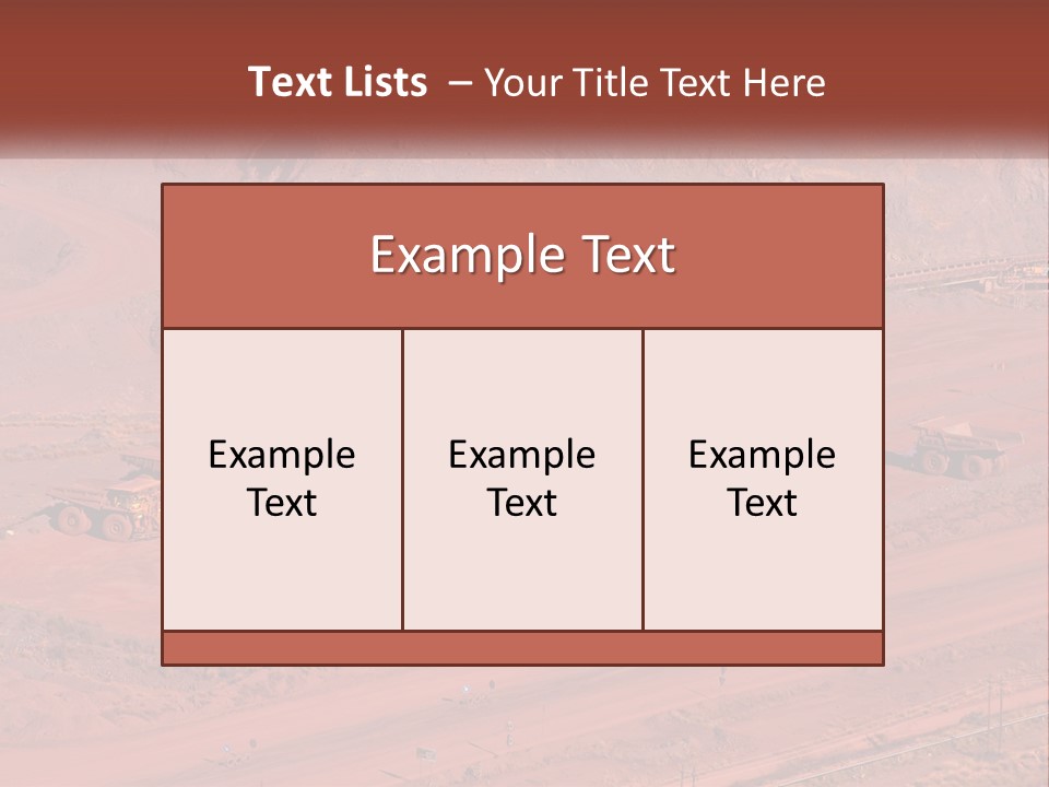 Trucks In The Quarry PowerPoint Template