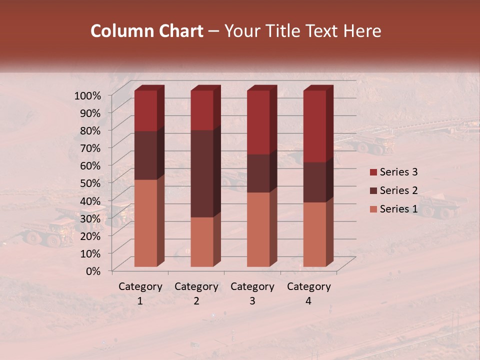 Trucks In The Quarry PowerPoint Template