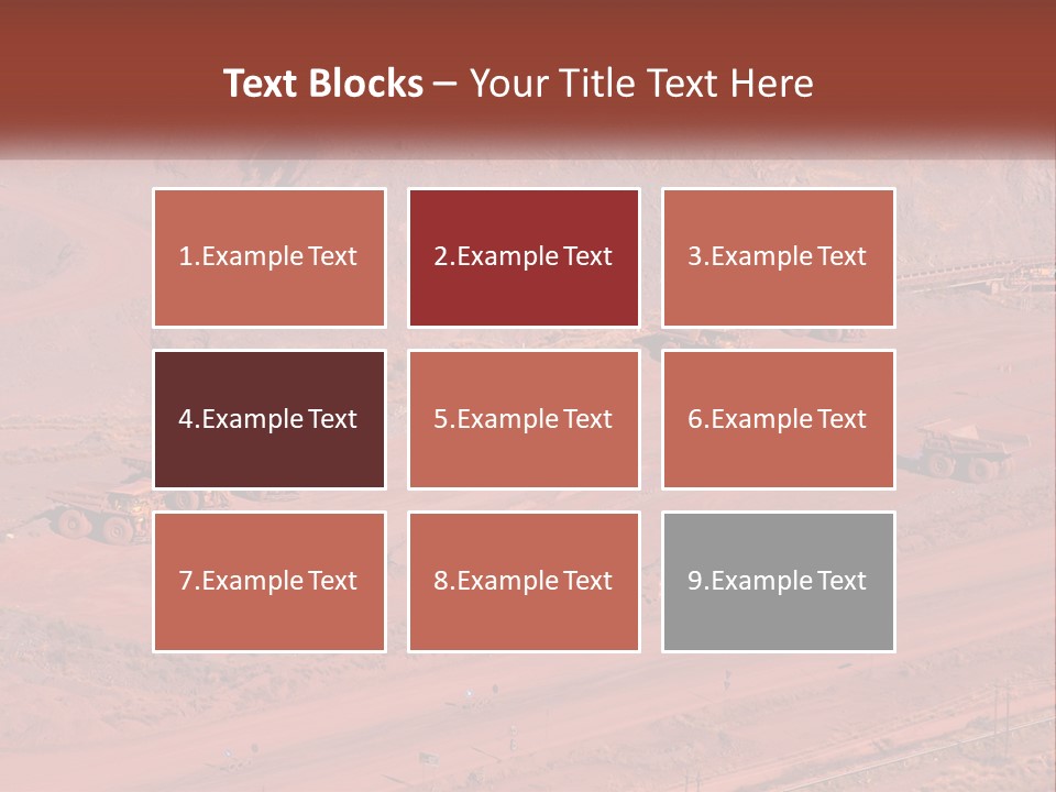 Trucks In The Quarry PowerPoint Template