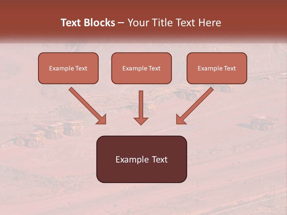 Trucks In The Quarry PowerPoint Template