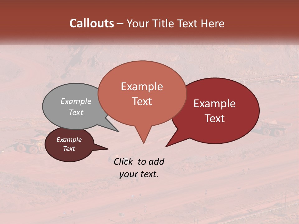 Trucks In The Quarry PowerPoint Template