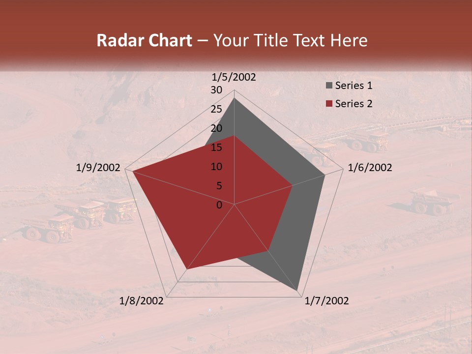 Trucks In The Quarry PowerPoint Template