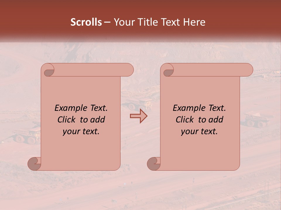 Trucks In The Quarry PowerPoint Template